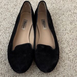 Dune London Black Suede Flats